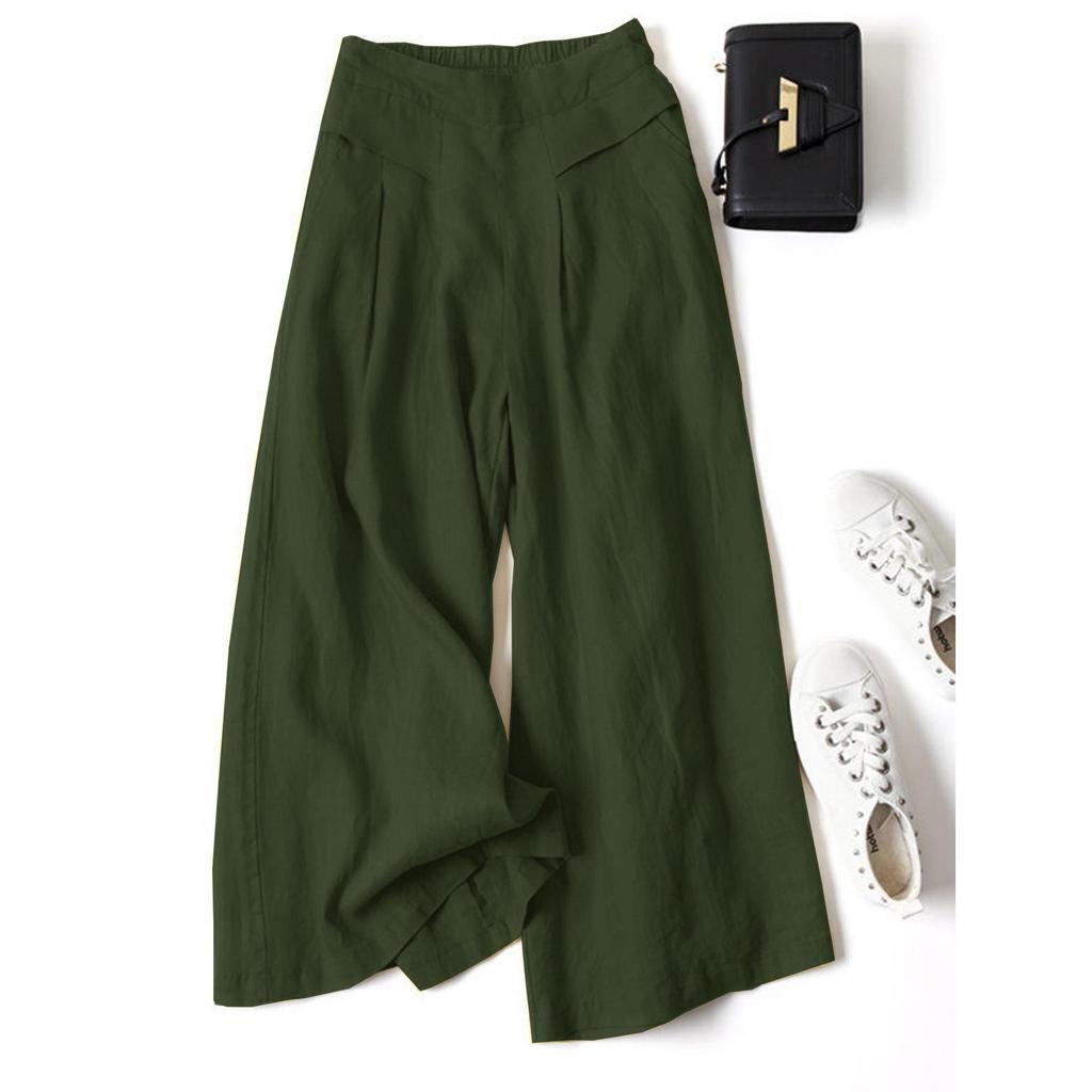 2025 Trendige Übergröße Damen Einfarbig Locker Lässige Lange Hosen - Europa & Amerika Stil