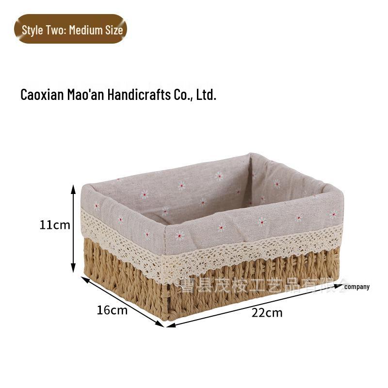 In-Stock Paper Rope Woven Storage Basket - Ideal for Miscellaneous Item Organization