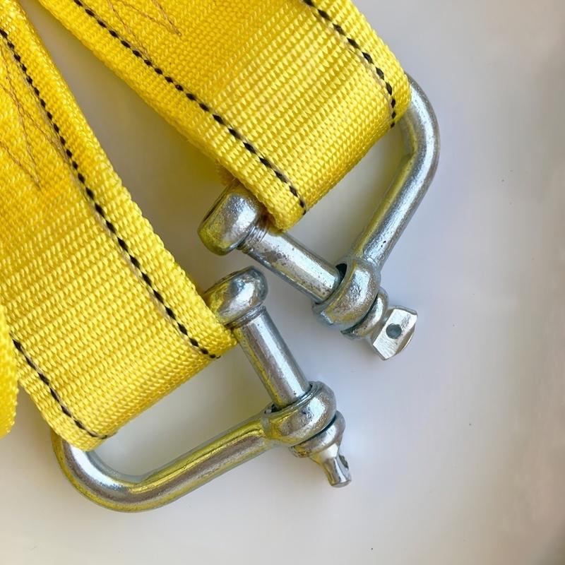 4M Car Tow Cable Heavy Duty 5 Ton Trailer Double Thick Traction Strap with Hook Rope for Vehicle Recovery Transportation Pile