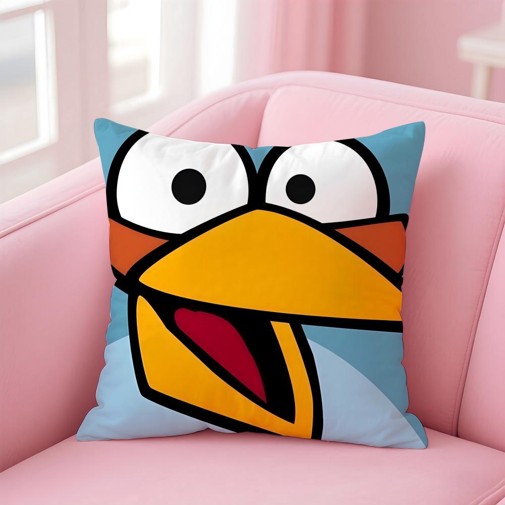 

popular game A-AngryS B-BirdsS Cushion Cover Comfortable Reversible Pillow Cover Ideal for Car Sofa Bedroom & Beyond 16x16Inch