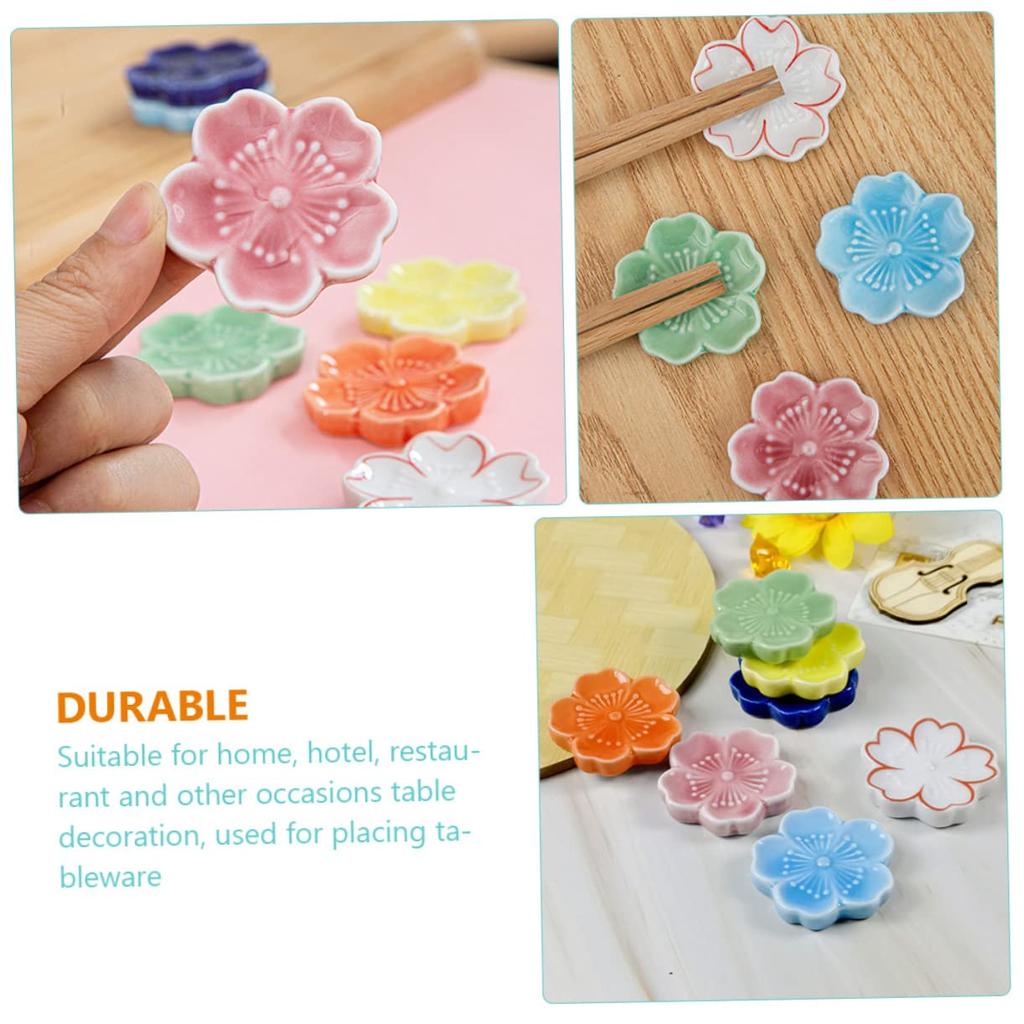 HOLIDYOYO Keramik Kirschblüte Essstäbchen Japanischer Stil Essstäbchen Gemusterte Essstäbchen Japanische Niedliche Essstäbchen Japanische Essstäbchen Liebliche Essstäbchen