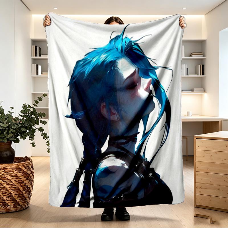 Jinx Print Blanket - Soft & Comfortable, for Bedroom, Travel, Sofa, Home Decoration - Birthday Christmas Gift for Friend