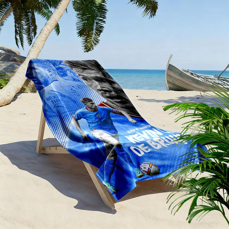 Kevin De Bruyne Ultimate Midfield Maestro Beach Towel Beach Towel For Vacation Photos Portable For Travel Absorbent Bath Towel Swim