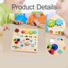 Children Busy Board,Wood Sensory Board,Fine Motor Skills,Portable,Travel Activity Educational Toys