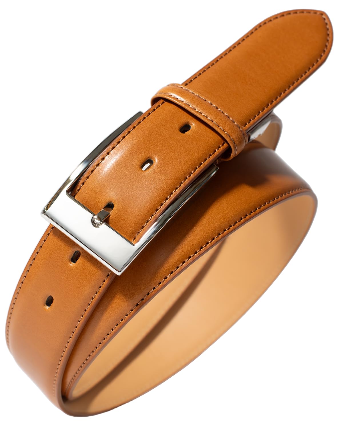 

TAVARAT 35 мм Натуральная кожа Сделано в Химедзи Регулируемый ремень для мужчин в стиле бизнес-кэжуал, Япония, Кожа, Размер, (Верблюд)