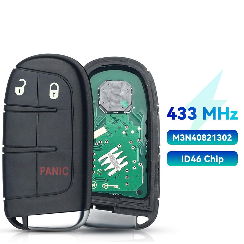 KEYYOU 433MHZ Smart Remote Key for DODGE Journey Durango JEEP Grand Cherokee Chrysler Keyless-go Proximity FCC ID M3N-40821302