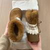 Fleece, Thicker, Warm, Cute, Fluffy Cotton Shoes with Thick Soles Increase Height, and Wear Fluffy Snow Boots for Women In Winter 2025.