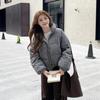 Autumn Winter Thicken Warm Parka Women Casual Sweety Solid Color Big Pocket Loose Jackets Outwear