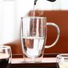 Zhenqi Goose Egg Double Wall Glass Mug with Handle