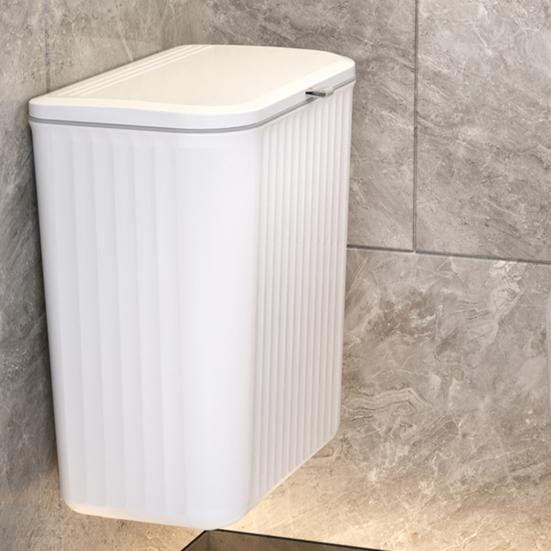 Kitchen Compost Bin 2.1 Gallon /3.2 Gallon Wall Mounted Trash Can with Lid Waste Basket Bin Bathroom Garbage Bin for Kitchen Countertop or under Sink