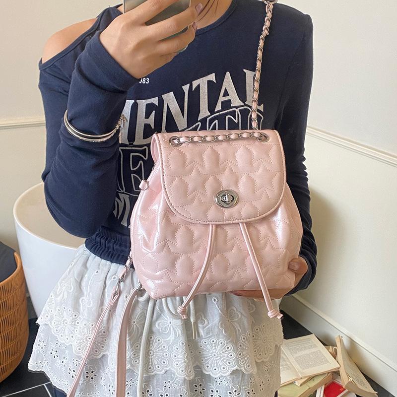 Ny Liten Ryggsäck Mode Kedjeryggsäck