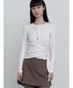 MAKE A TOAST Henley Neck Wrap T-Shirt Ivory Mbefto007Iv