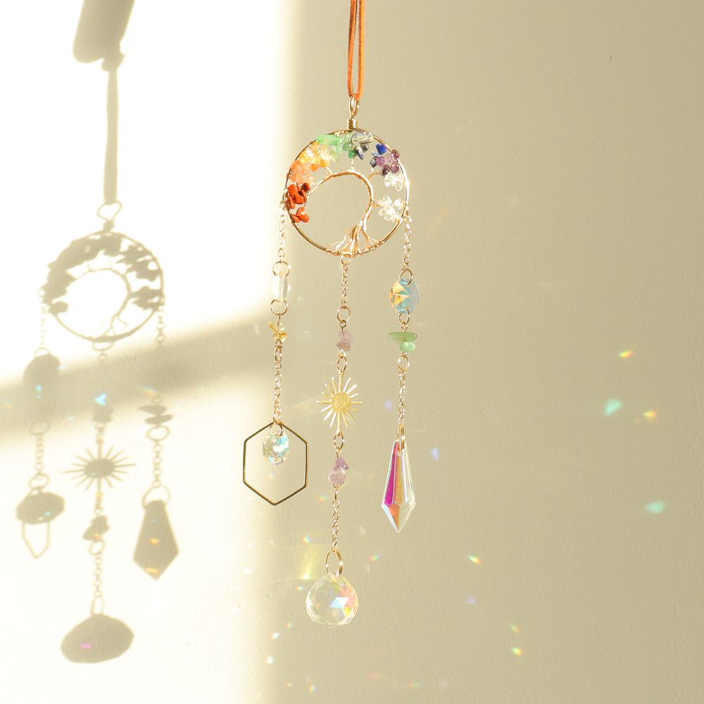 Crystal Tree of Life Sun Catcher Pendant - Indoor Window Garden or Car Decoration