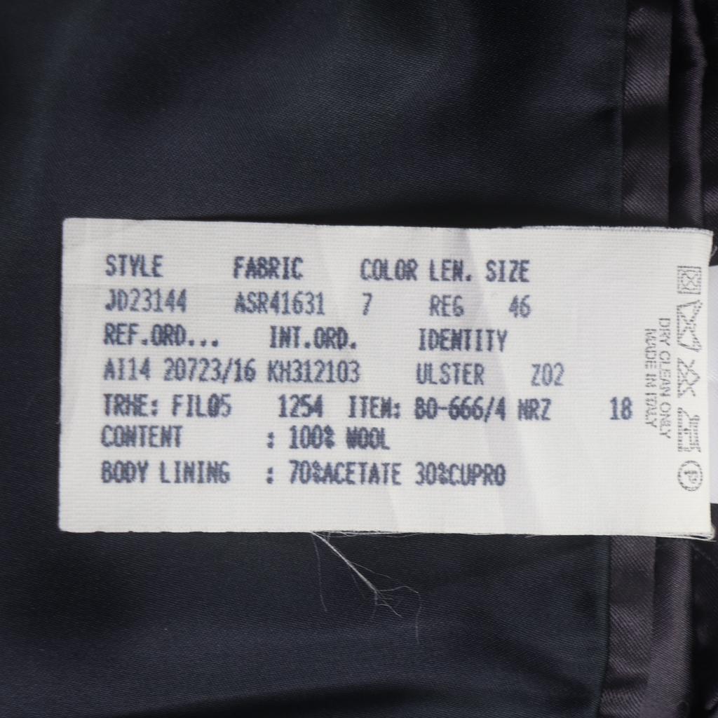 LARDINI Chester coat Navy wool mens 46 Used