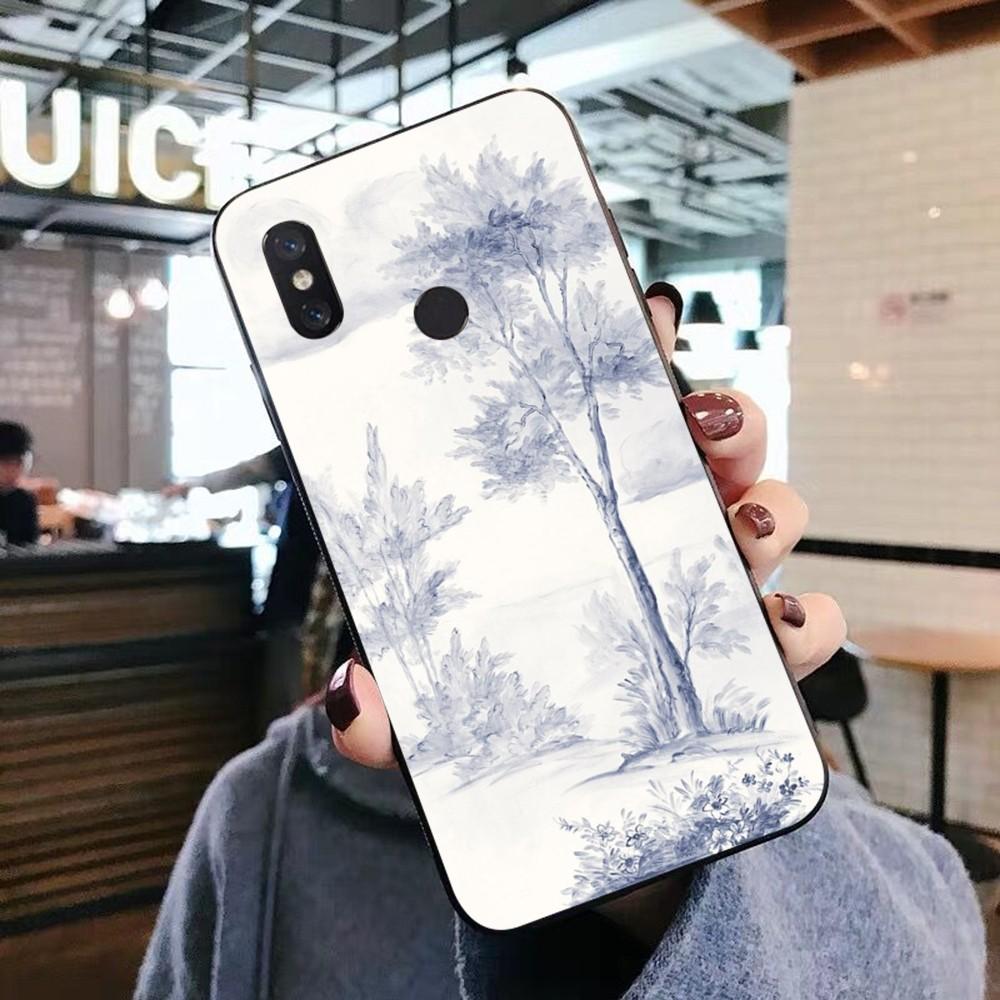 Blue and white porcelain Phone Case For Xiaomi Mi 5X 8 9 10 11 12 lite pro 10T PocoX3pro PocoM3 Note 10 pro lite