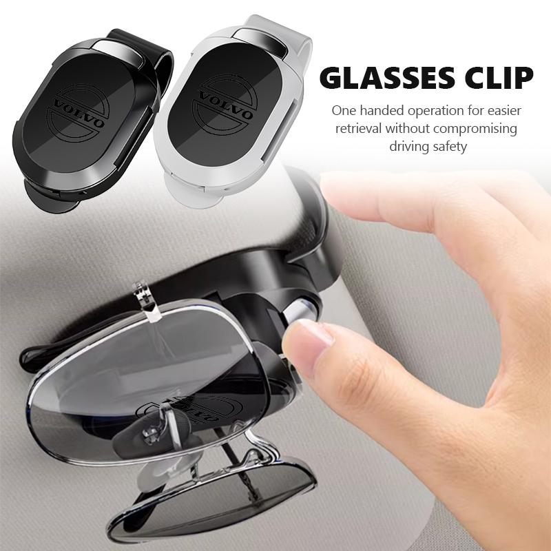 Universal Car Sunshade Sunglasses Storage ID Card Glasses Clip For Volvo XC60 XC90 S60 S80 V60 C70 S40 C30 V90 V60 C40 XC40 V70