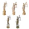 Blind Law Goddess Statue Resins Lady Justice Sculpture with Scale Greek Roman Fairness Figurine Ornament Gift for Lawyer