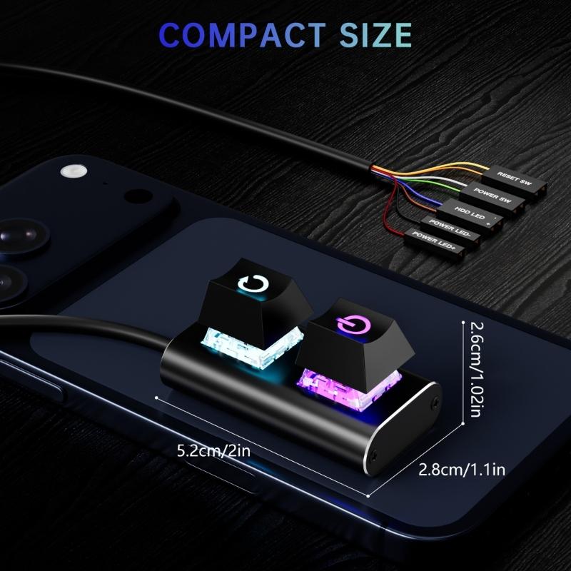 PC Extended External Power Switcher With LED Light And Mechanical Key Switches Easy Installation For Desktop Computer