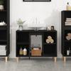 VidaXL Black Sink Cabinet 80x33x60 Cm Engineered Wood 821285
