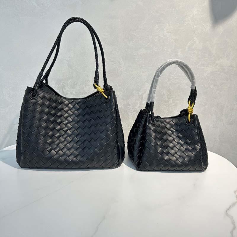 Borsa a tote in pelle a paracadute da donna intrecciata a mano a spalla a tracolla borsa cesto vegetale grande pendolare tendenza