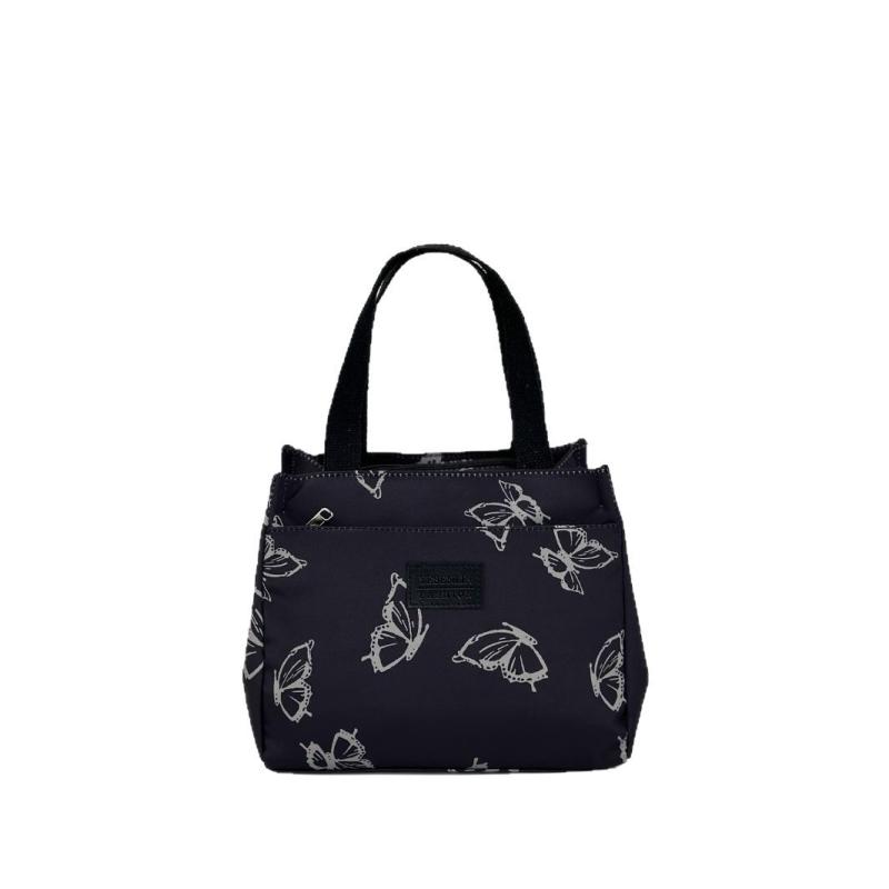Fashion Butterfly Printed Versatile Handbag Office Worker Travel Picnic Lunch Tote Bag Outdoor Mountaineering Bag Christmas Gift