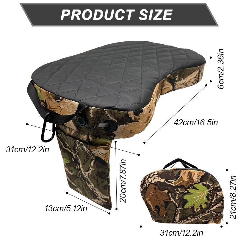 Portable Heating Seat Cushion for Hunting USB Powered Foldable with Handle And Hook 3 Adjustable Temperature Levels Wear-resista