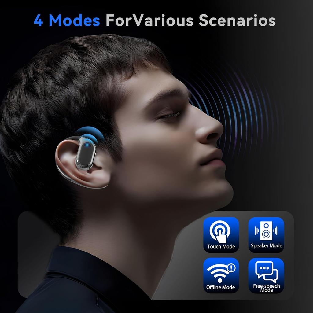AI Translation Earbuds OWS Real-Time Translation Language Translator Earphone Translation Device Technology 144 Languages & 8 Offline Packs Headphone