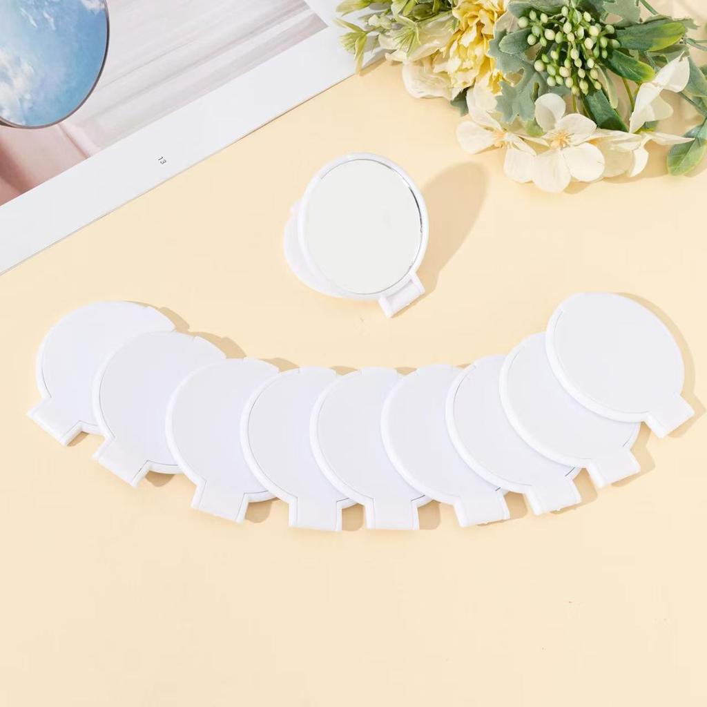 Compact Single-Sided Folding Round Makeup Mirror - Portable Gift Mirror