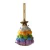 Plush Christmas Tree Ornament Mini Fluffy Christmas Tree Pendant with Star Treetop Multicolored Xmas Tree Shaped Hanging Crafts for Home Party Decor