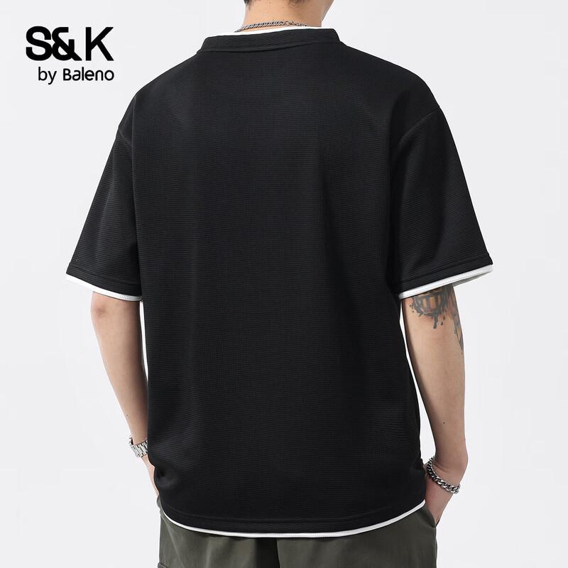 Baleno S&K Men's Faux Two-Piece Short Sleeve T-Shirt