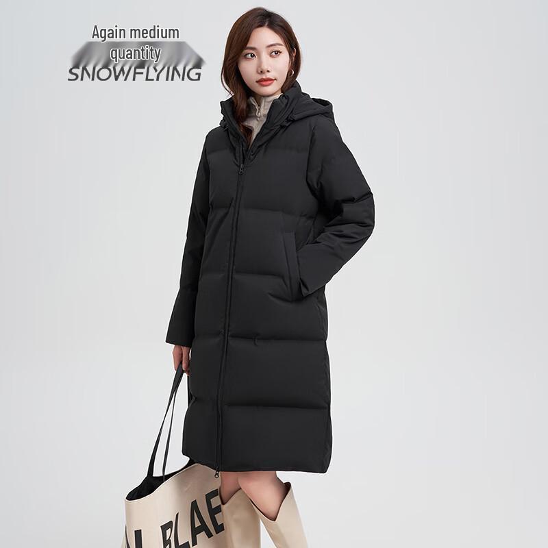 SNOWFLYING Women's Mid-Length Padded Duck Down Jacket