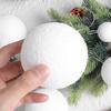 4/6/8CM 6Pcs White Foam Christmas Ball Christmas Tree Hanging Pendant Ornament Xmas Decor for Home 2026 New Year Navidad Decor
