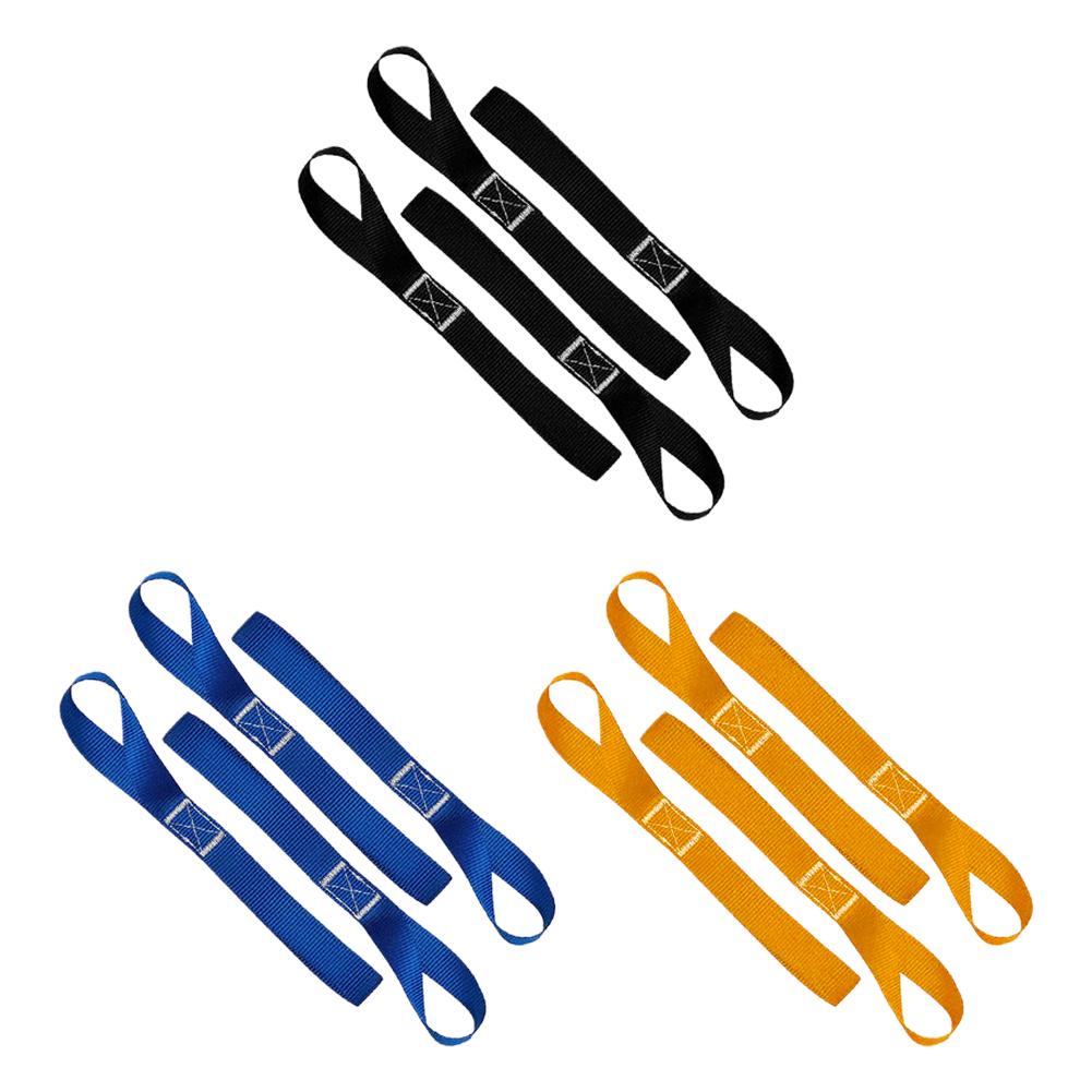 4pcs 15.9inch Soft Loop Tie Down Straps For Securing Cargo ATV UTV Motorcycles Scooters Dirt Bikes Lawn Garden Equipment