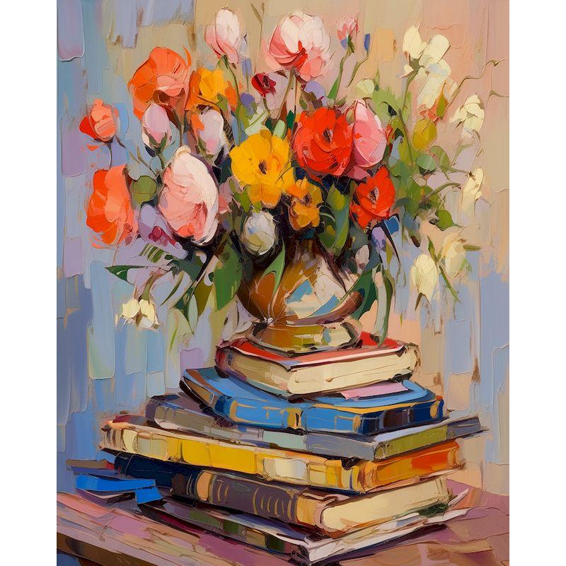 

GATYZTORY Book Paint By Numbers For Adults Color by Numbers Kit Scenery Canvas for Painting Kits Unframe Paint Kit for Beginner 30x20cm no frame