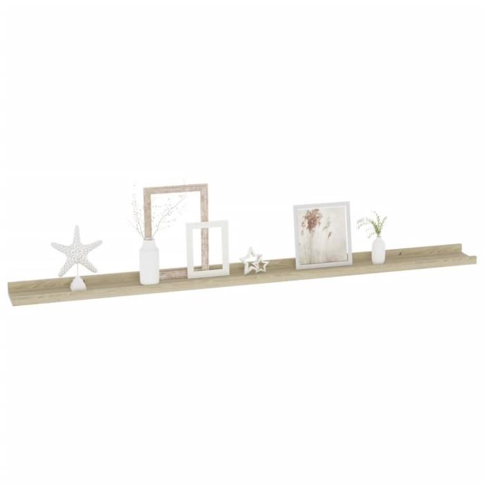 VidaXL Étagères murales 4 pcs Chêne Sonoma 115x9x3 cm