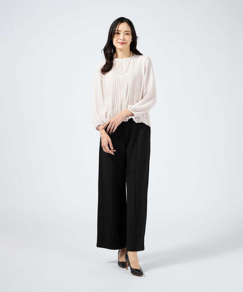 AC by Alpha Cubic Pleated Size Size L T-Shirt, Women's, 351605, Gray,