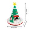 Covered Cat Bed Warm Christmas Tree Anti-Slip Bottom Pet Supplies Soft Sleeping Kitten Bed Cat Cave For Puppy Kitten Pet Indoor