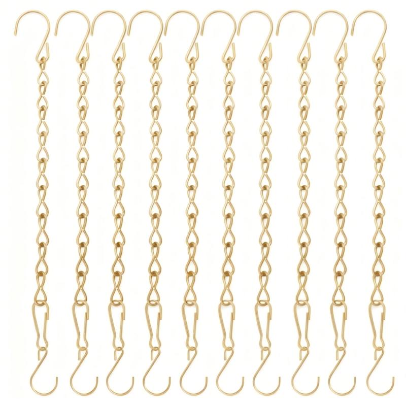 10 Stück wetterfeste eiserne Hängekette für Vogelfutterhäuschen Blumentöpfe Metallkette inklusive S-Haken Clips