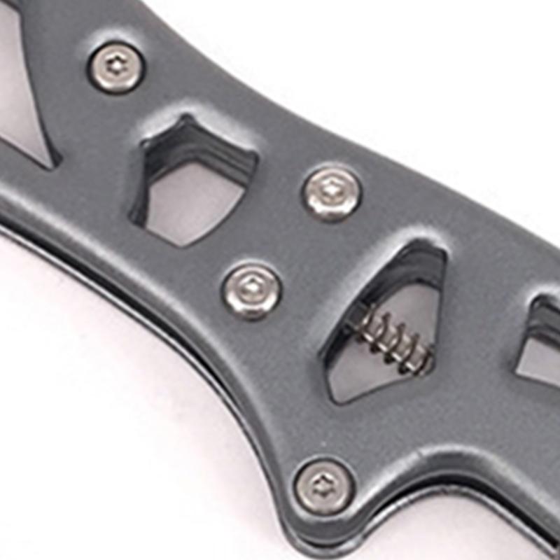 Fish Lip Gripper Aluminum Alloy One Hand Operation Easy Control Portable Fishing Lip Grabber Ruthenium Black