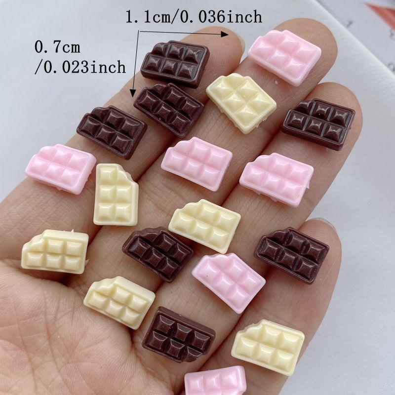30Pcs New Cute  Chocolate Series Resin Flatback Ornament Jewelry Making Manicure Hairwear Accessorie