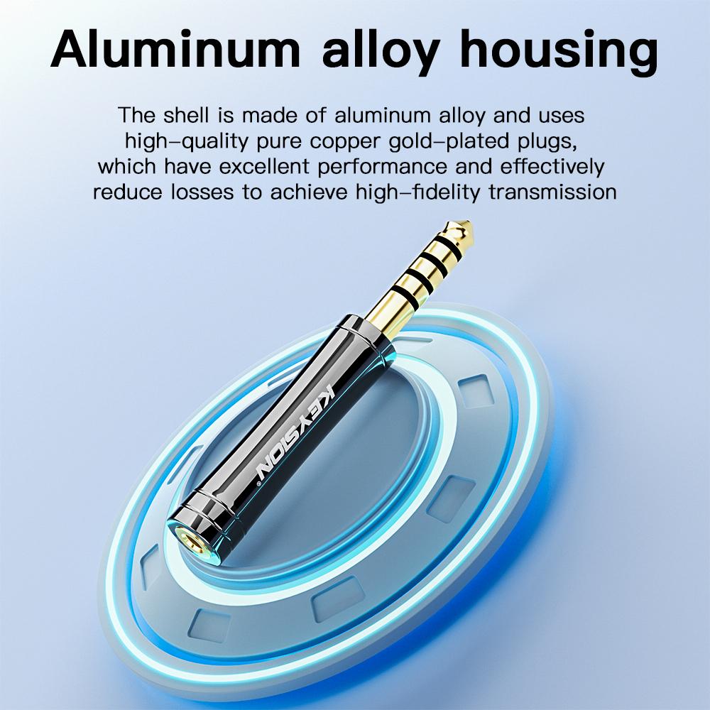 KEYSION HIFI Audio Konvertorové Adaptéry 4.4/3.5mm Samček na 3.5/4.4mm Vyvážené Samičky Slúchadlové Konektory Medené Pozlátené AUX Adaptéry