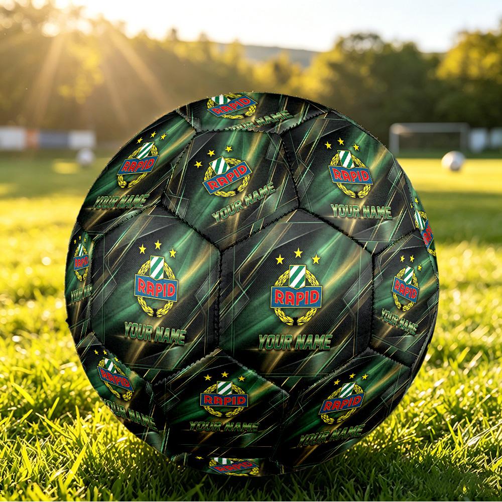 Personalized Size 5 Football Rapid Wien FC Pattern Outdoor Game Sports Ball Gift