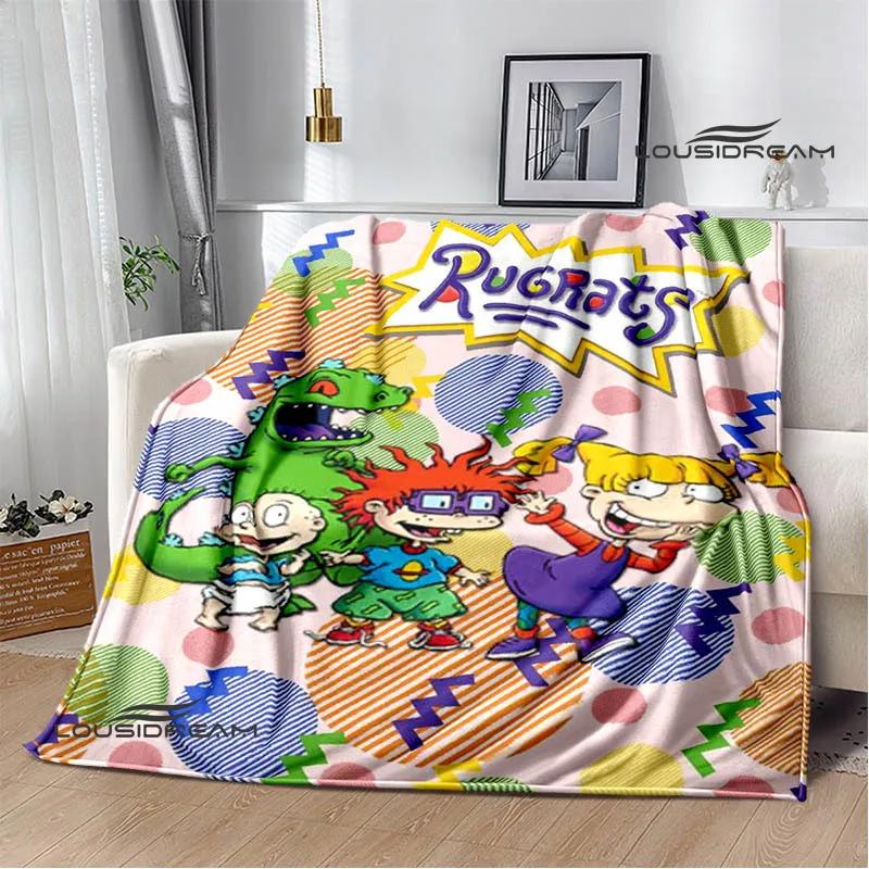 3D Cartoon R-rugrats Blankets Picnic blanket blankets for beds Flange Warm blanket Home travel blanket bed linings birthday gift