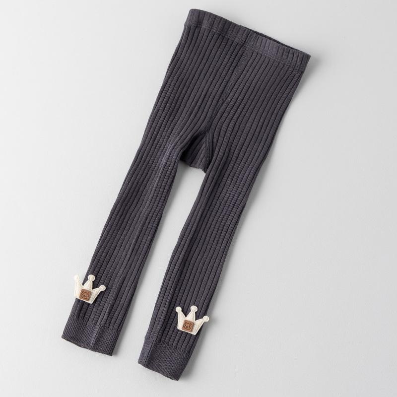 Toddler Girls Knit Legging Cute Cartoon Ribbed Stretch Waist Footless Tights Baby Base Legging for Kids Infant