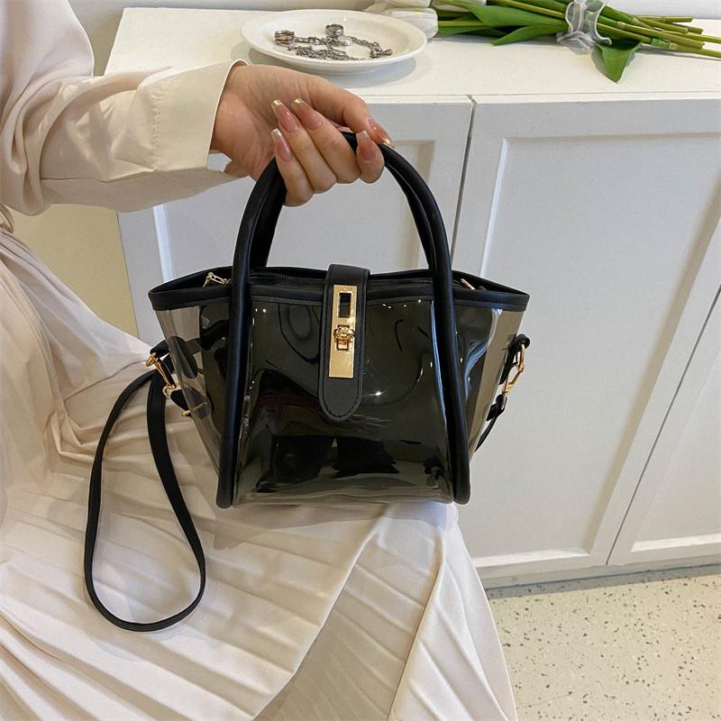 Chic Casual Women's Pvc Jelly Bag Versatile Transparent Crossbody Purse For Summer