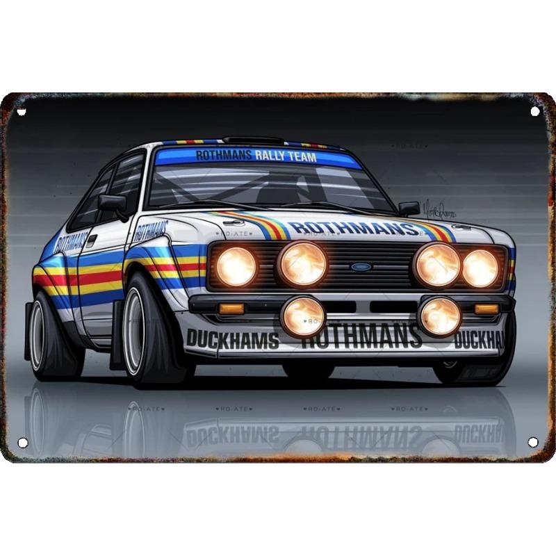 Kovová nástěnná cedule Bar v garáži, Dekorativní plaketa do interiéru auta 20x30cm