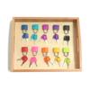10Pieces Color Montessori Locks Toy Early Learning Toys , 10 and Tray