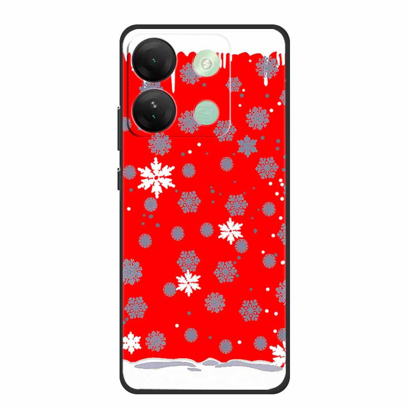 For Infinix Smart 7 HD Christmas Soft Case Silicone TPU Back Cover Phone Cases For Infinix Smart7 Plus X6516 Xmas New Etui Shell