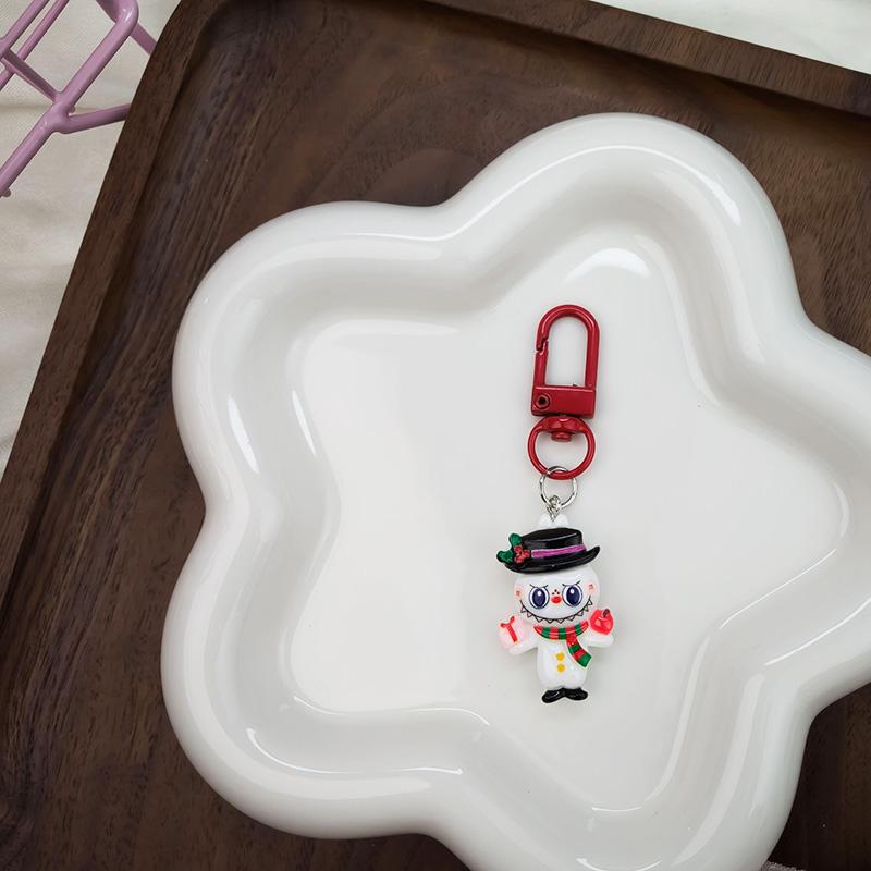 1/6Pcs Key Chains Hanging Cartoon Pendant Cute Backpack Pendant Christmas Gift Christmas Series Rabbit Keychain