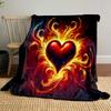 Fiery Heart Design print blanket soft and cozy perfect for the living room bed sofa or a nap,gift